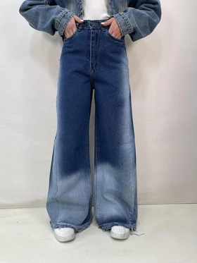 شلوار جین زنانه فول بگ شافل