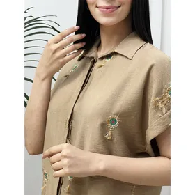شومیز گلدوزی منگوله