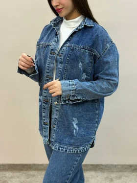 کت جین قواره دار بلند