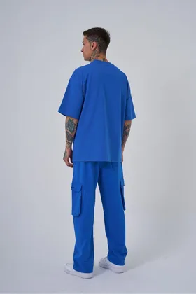 تیشرت مردانه MAC Blanket Oversize آبی روشن M1969