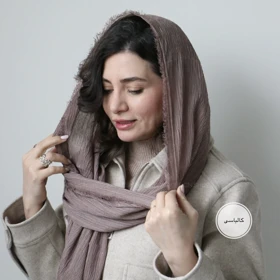 شال حصیری راه راه مدل بابونه