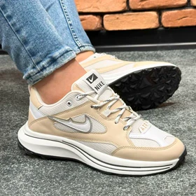 کتانی اسپرت مردانه مدل نایک NIKE رنگ کرم