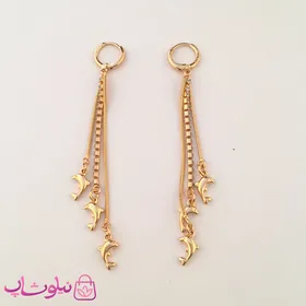 گوشواره زنانه آویز بلند ژوپینگ طرح دلفین