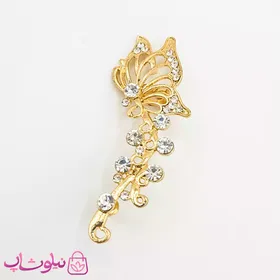 گوشواره لاله گوش نگین‌دار طرح پروانه
