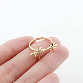 انگشتر دخترانه مدل ستاره نگینی