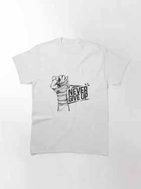 تیشرت سیا تیشرت never give up کد 175862