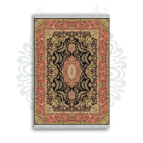 *جدید* فرشینه از جنس پارچه شانل مخمل ترک طرح فانتزی برند دفه کد 1283