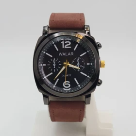 ساعت مچی مردانه والار Walar WG0239 با موتور کوارتز و سبک 3موتوره (عنابی)