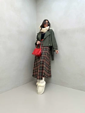 کت کتان 4 دکمه بنددار