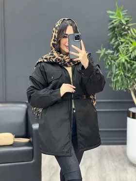 کاپشن کمرگت سرشونه ژیله دار