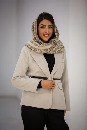 کت موهر جیب نما کمربند گره‌ای