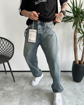شلوار نیم بگ کثیفشور ساده Balenciaga