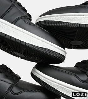 کتانی ساق‌دار زنانه و مردانه مشکی سفید Nike air jordan 1