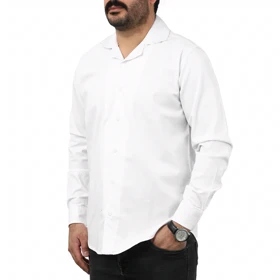 پیراهن کتان یقه انگلیسی مردانه تن کوک مدل 1204925