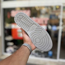 کتانی جردن 1 سفید سرمه ای کد 6078