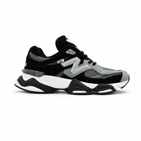 کفش و کتانی مردانه چرم طبیعی مدل نیوبالانس 9060 NEW BALANCE رنگ مشکی طوسی کد 4112