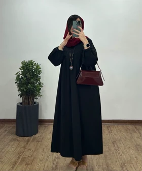پیراهن مانتویی بلند کتان پنبه 3
