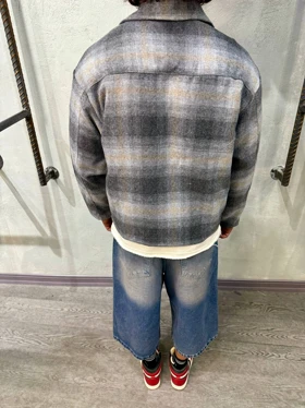 پیراهن چهارخانه زیپی