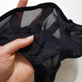 ست شورت و نیم‌تنه بدون فنر توری کد 104120 مشکی