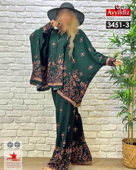 ست مانتو شلوار زنانه سایز بزرگ کد 3451/3