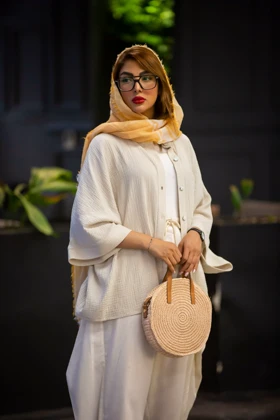 مانتو موسلین پیراهنی