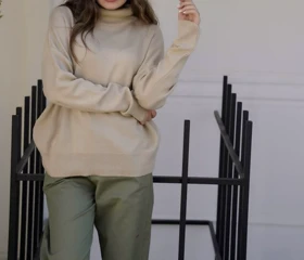 پلیور بافت یقه اسکی