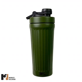 شیکر ورزشی استیل درب پیچی کد 1321-2 (سبز)