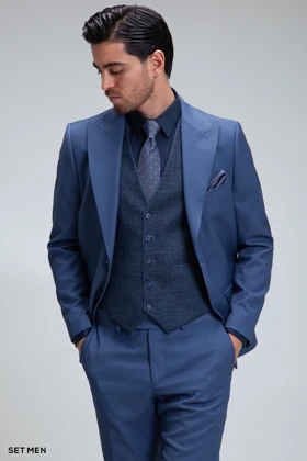 کت و شلوار مردانه سه تکه ژیله دورو