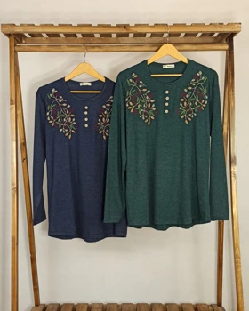 بلوز گلدوزی (سبز)