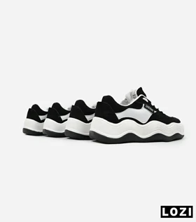 کتانی مردانه و زنانه مشکی سفید ADIDAS haydey
