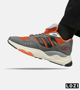 کفش کتانی مردانه طوسی نارنجی ADIDAS torsion