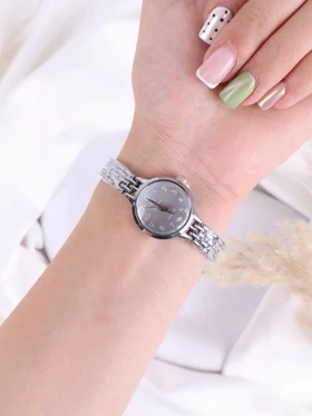 ساعت مچی زنانه استیل فلورا کد W491 (طوسی)