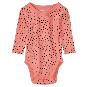 بادی آستین بلند نوزادی لوپیلو مدل نقطه دار بسته دو عددی کد Z-GC54