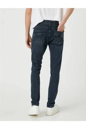 شلوار جین نخی مردانه 3sam40039nd Fa6 Stone Indigo 3SAM40039ND01.04.01.01