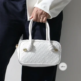 کیف زنانه دوشی - دستی مدل سولانا (سفید)