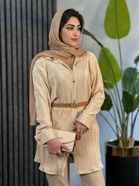 مانتو ساتن پلیسه الناز کد 1773