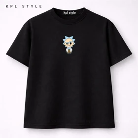 تیشرت باکسی 100٪ پنبه با چاپ مینیمال (Rick and Morty) | کد 1344