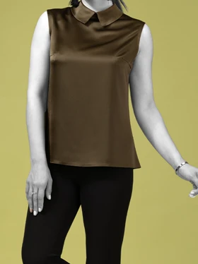 تاپ زنانه مجلسی ساتن کلاسیک نغمه