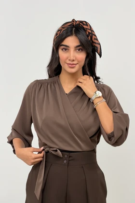 شومیز ژاکلین چپ و راستی آستین کش