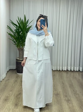 ست کت و دامن لینن کد 2076