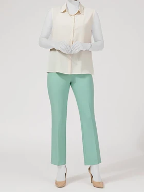 تاپ زنانه مجلسی کرپ یقه گرد 60101