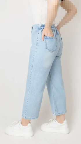 شلوار وایدلگ آبی