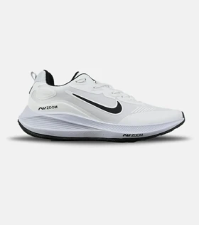 کفش کتانی مردانه و زنانه سفید مشکی نایک NIKE air zoom مدل 7589
