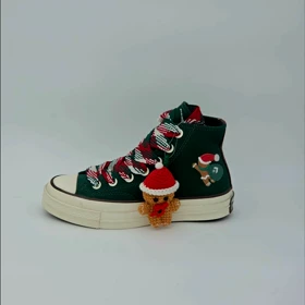 کفش کانورس مدل چاک 70 کریسمس/ converse green X-Mas Gingerbread