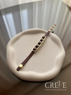 دستبند چرم طرح برند