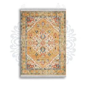 *جدید* فرشینه از جنس پارچه شانل مخمل ترک طرح فانتزی برند دفه کد 1872