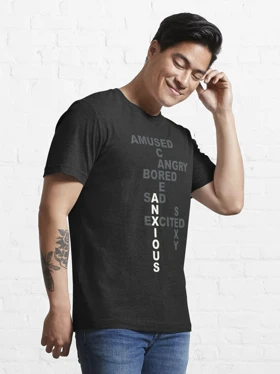 تیشرت وست ورلد تیشرت Westworld طرح Giggles' Westworld Mood Shirt: ANXIOUS Essential