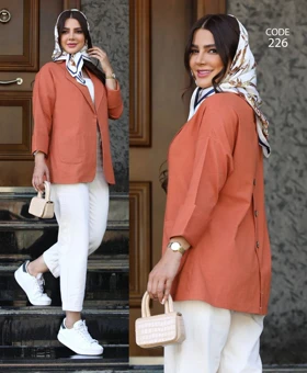 کت لینن عیدانه ( سایز بزرگ دارد)