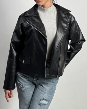 کت چرم جیب نما کد  100150