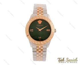 ساعت مچی ورساچه زنانه رزگلد نقره ای صفحه سبز Versace-3949-L